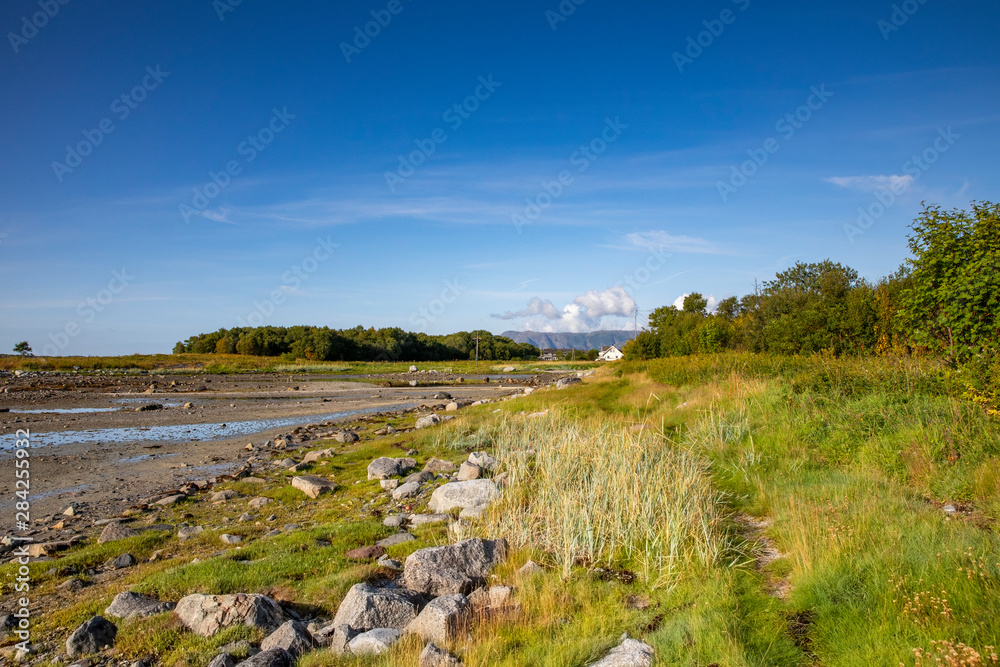 Landscape in Bronnoy municipality Northern Norway