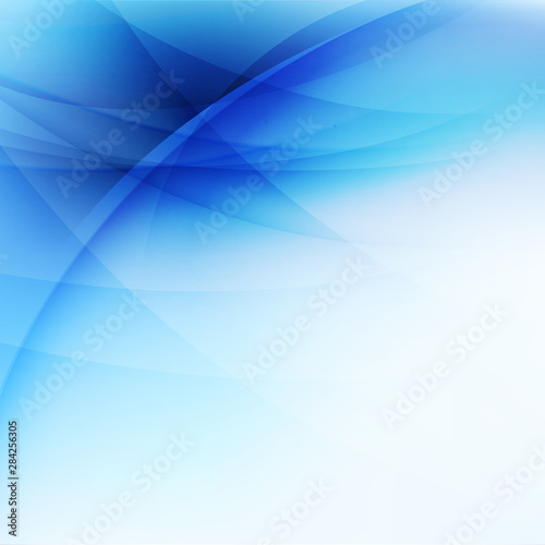 Abstract curve blue flow background and space, Vector illustration