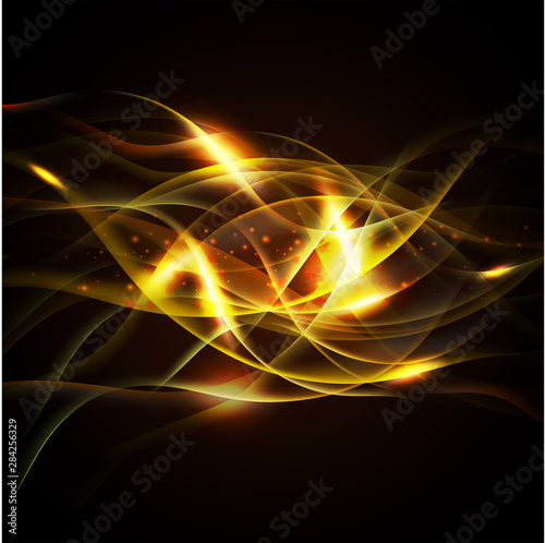  fire isolate on the black background and space for text, Vector illustration