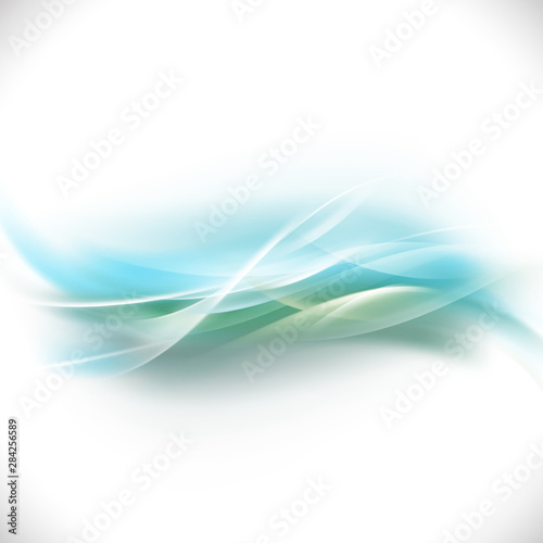 Abstract smooth bright flow isolate on white background for nature tech or science concept presentation, Vector illustration