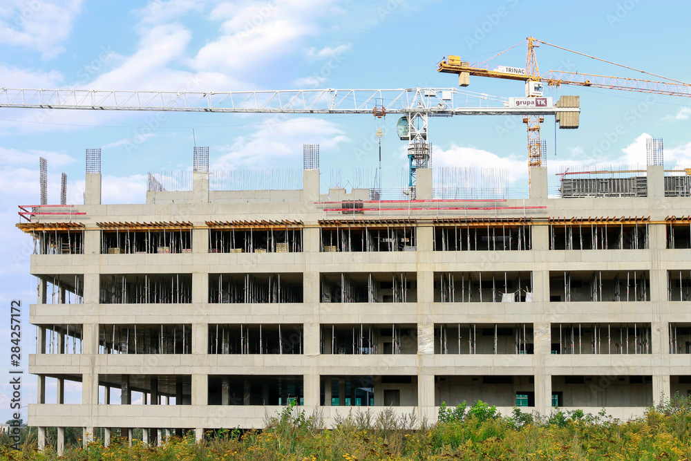 Obraz premium KRAKOW, POLAND - APRIL 01, 2019: New apartment buildings