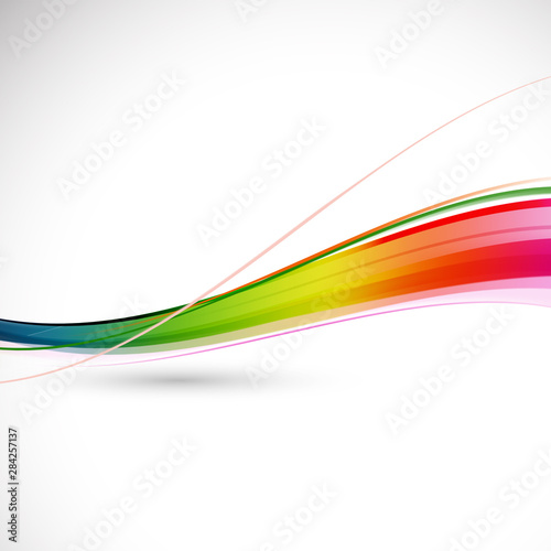Abstract colorful flowing wave motion background for business technology presentation, Vector illustration
