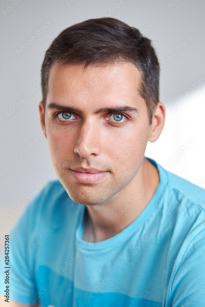 portrait of young man isolated on white background