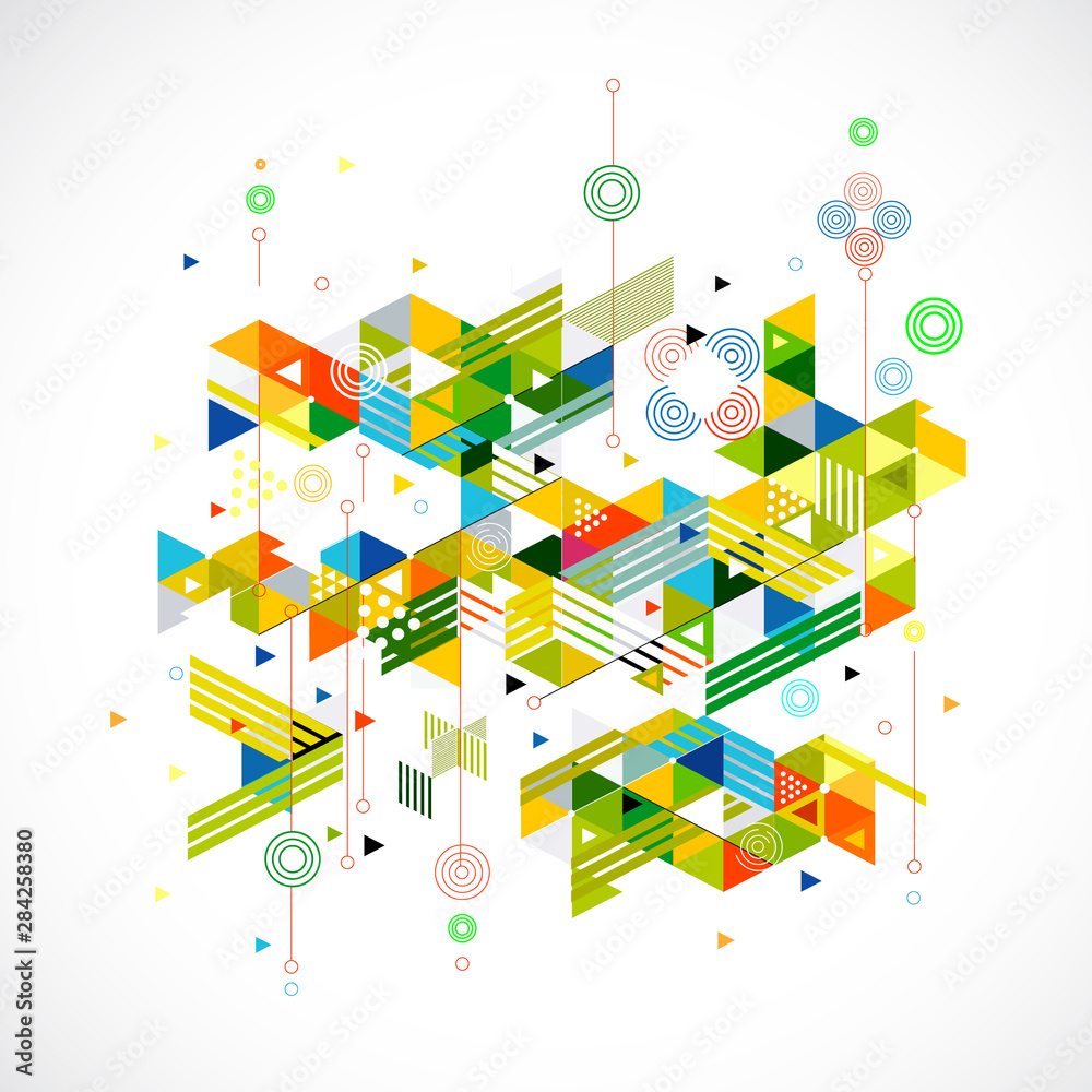 Abstract colorful and creative geometric template for corporate business, vector illustration