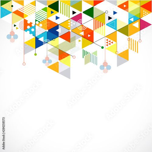 Abstract colorful and creative geometric background, vector illustration