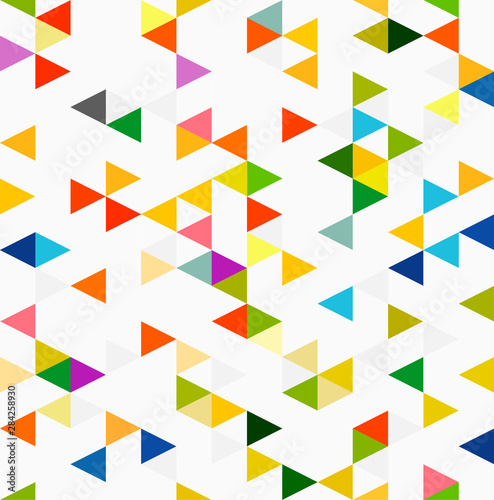 colorful triangle geometric pattern  seamless background  vector illustration