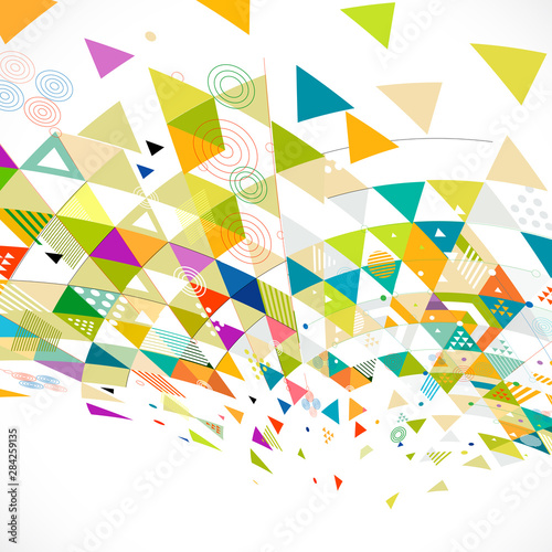 Abstract colorful and creative mix geometric background  vector illustration