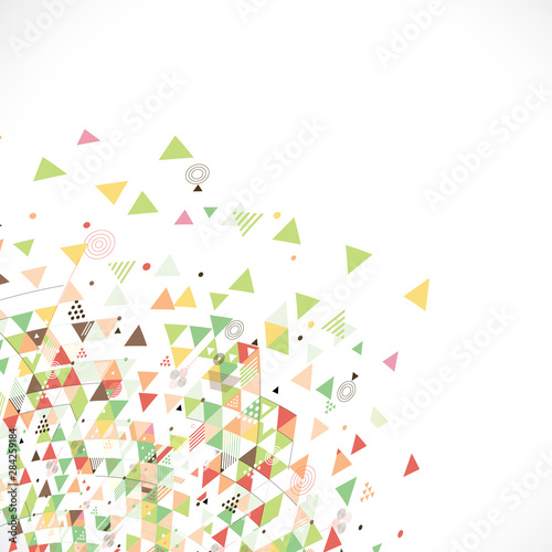 abstract creative mix geometrical with flow shape on corner part, vector illustration
