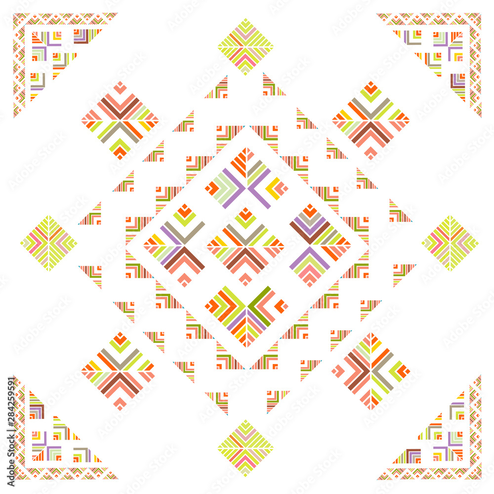 Abstract colorful geometrical template with creative graphic and triangle, line, color decoration, vector illustration