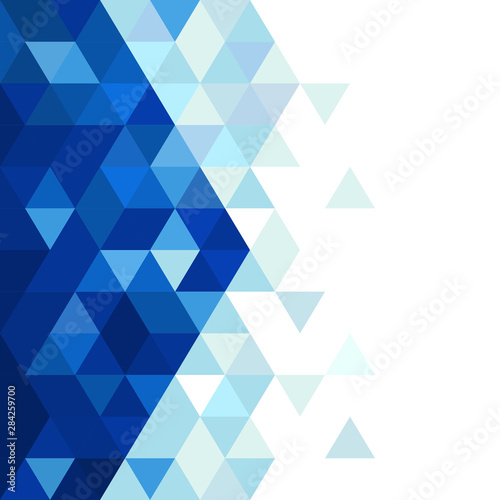 Abstract blue triangle modern template for business or technology presentation and space for text, vector illustration