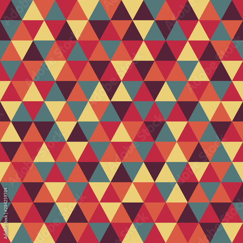 Triangle pattern with retro and fashion concept seamless background, vector illustration