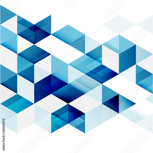 Abstract colorful geometric and modern overlapping triangles on white. Modern background for business or technology presentation, app cover, online presentation website element, vector illustration