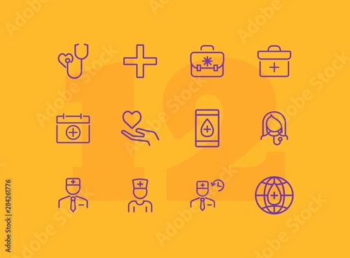 Medical help icon set. Hospital concept. Vector illustration can be used for topics like apothecary, hospital, drug company