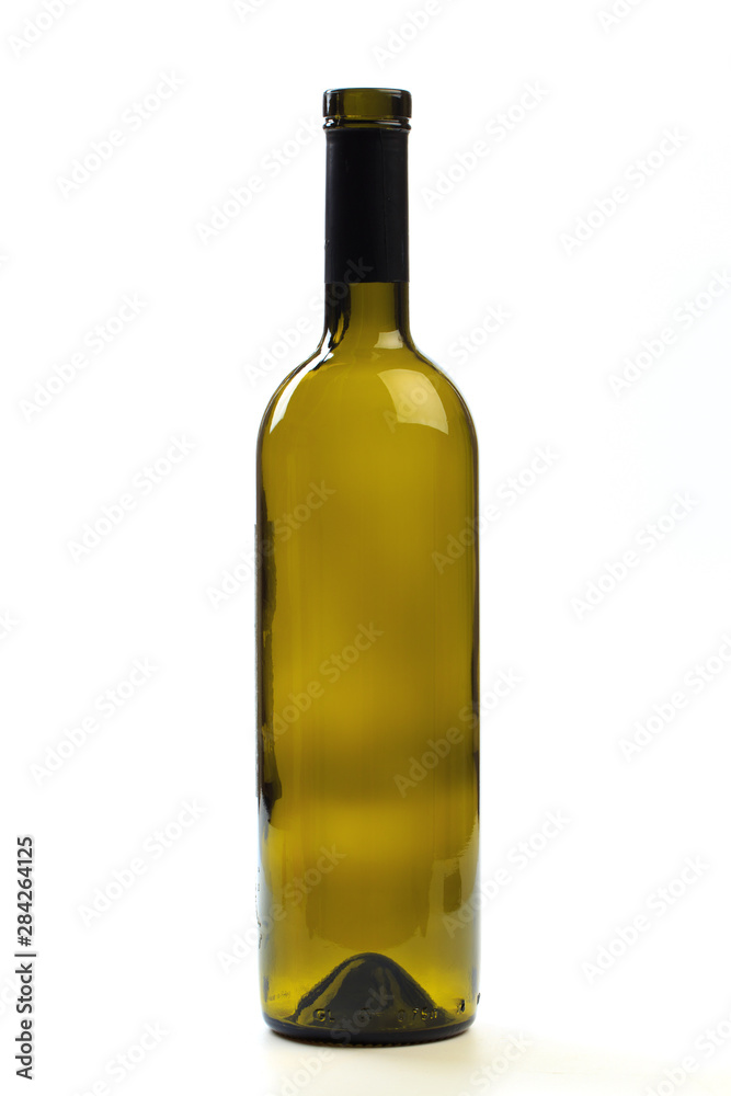 empty bottle of wine isolated on a white background - Image empty bottle of wine isolated on a white background - Image