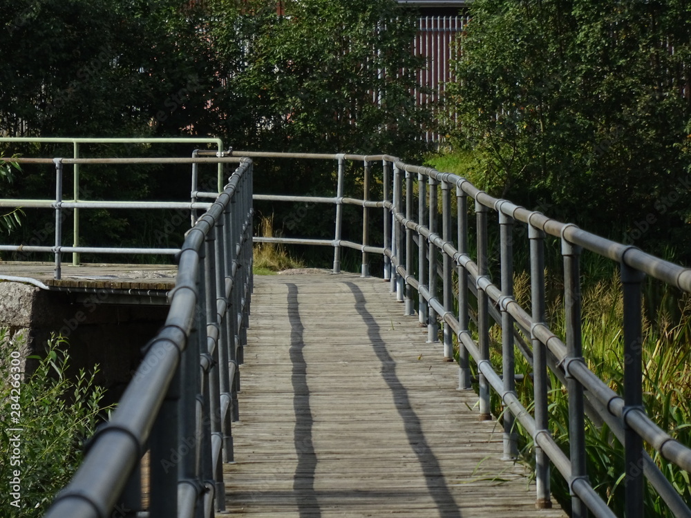 An narrow bridge in Karlslund