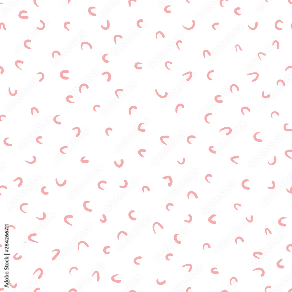 Cute pink seamless pattern Hand drawn wallpaper arches childish ornament