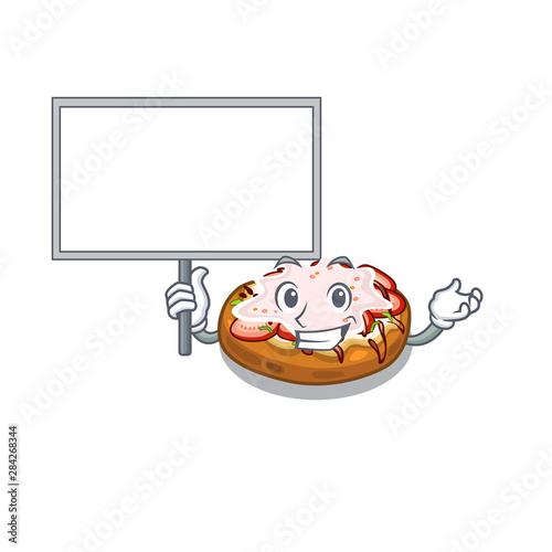 Bring board bruschetta served above the mascot board