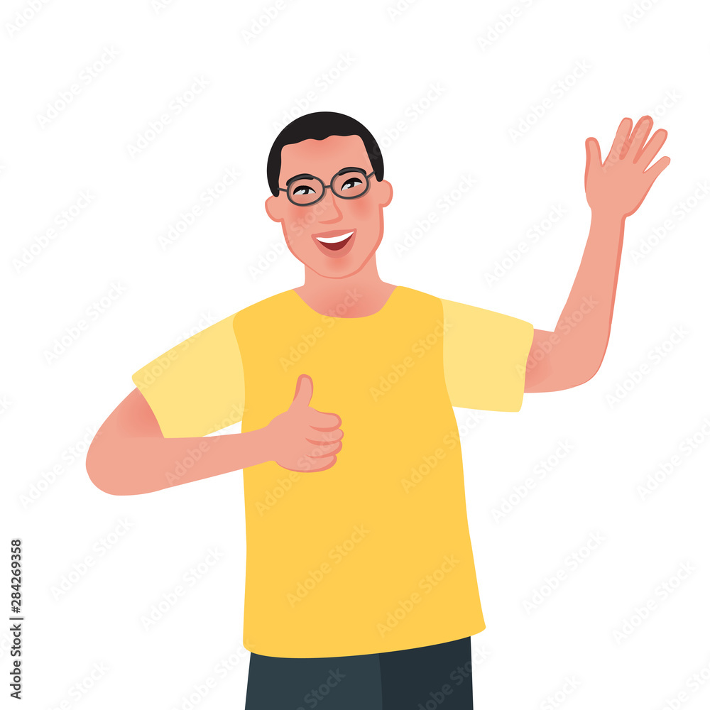 A positive person presenting skills A positive person presenting skills