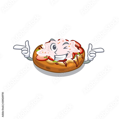 Wink bruschetta in the a cartoon lunchbox