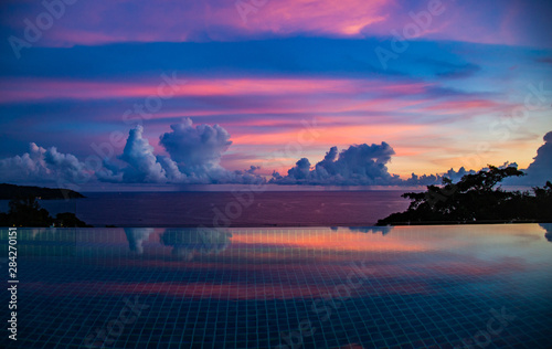 Phuket sunset views from the villa in Thailand © pierrick