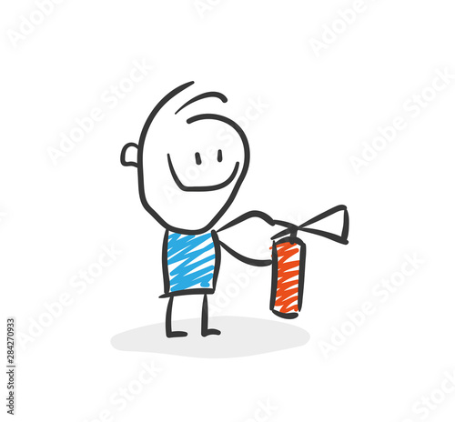 Stickman Blue: Extinguisher. (Nr. 53)