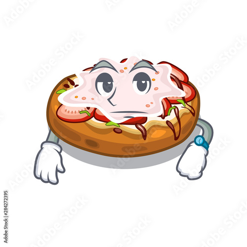 Waiting bruschetta isolated with in the character