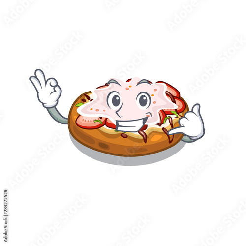Call me bruschetta isolated with in the character