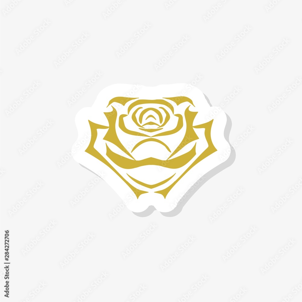Rose flower sticker logo, beauty cosmetic salon concept Rose flower sticker logo, beauty cosmetic salon concept