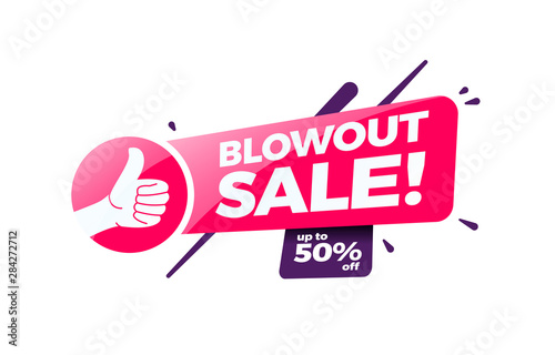 Blowout Sale 50% Off Shopping Label
