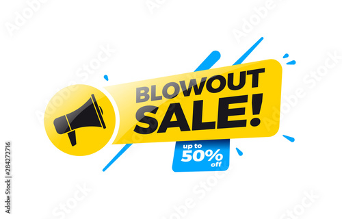Blowout Sale 50% Off Shopping Label