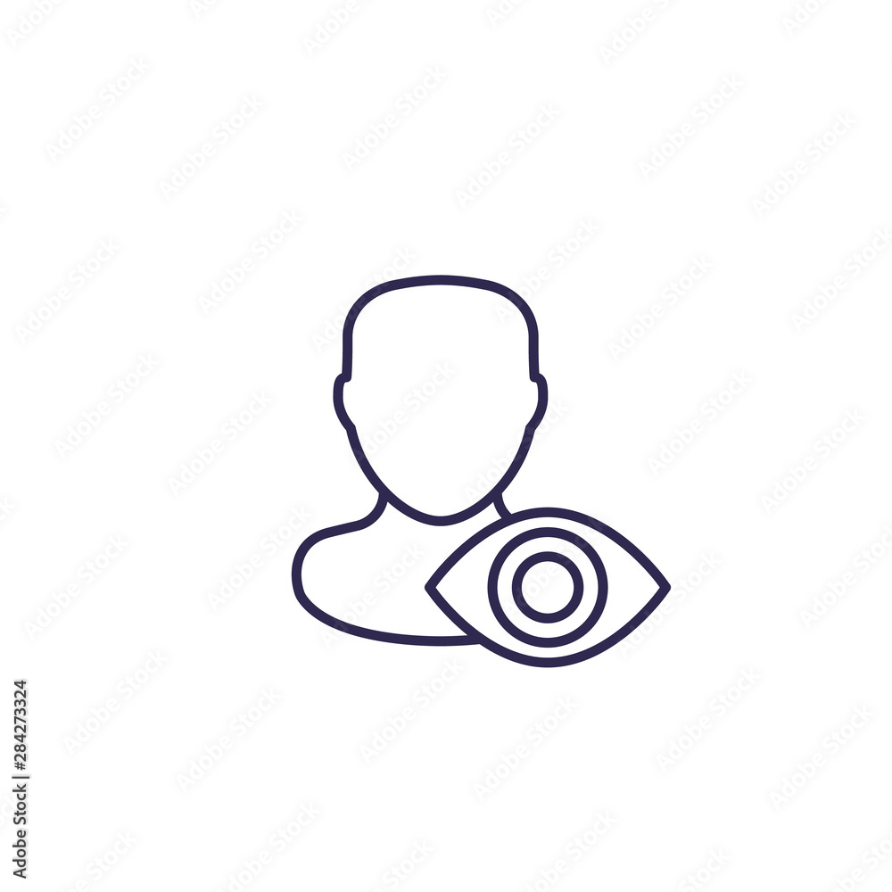 viewer or spectator vector line icon viewer or spectator vector line icon