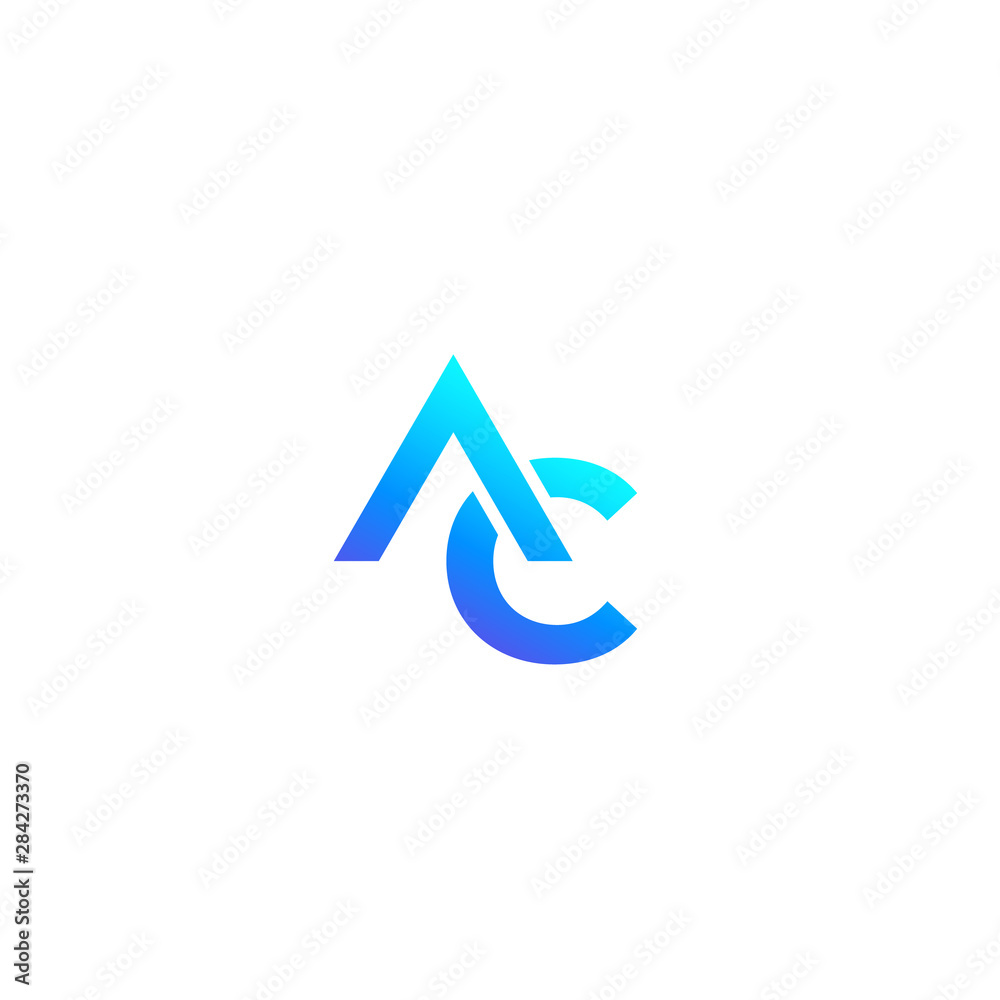 AC monogram vector logo on white AC monogram vector logo on white