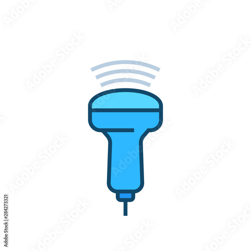 ultrasound vector icon with outline