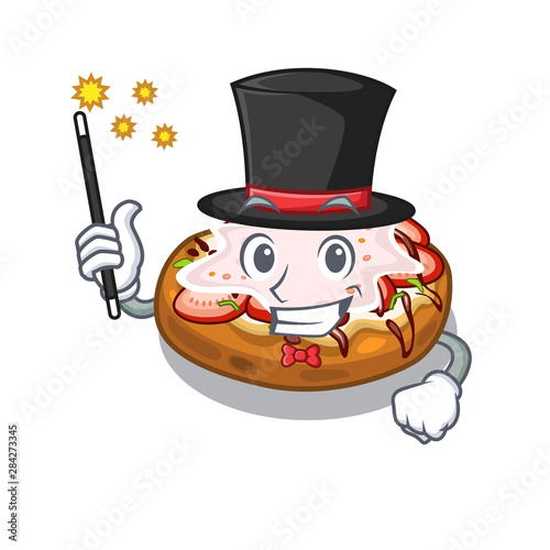 Magician bruschetta isolated with in the character