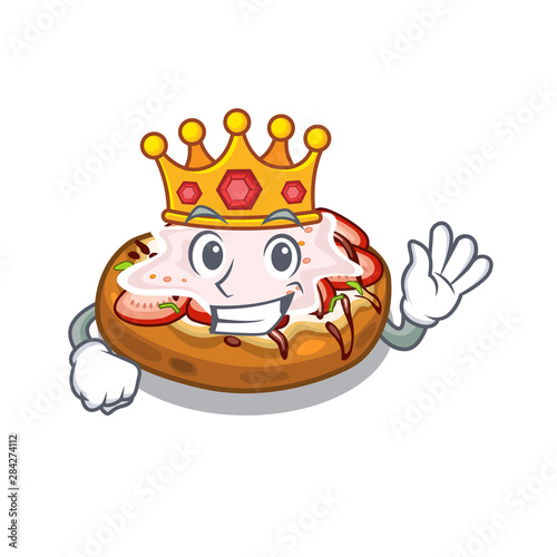 King bruschetta isolated with in the character