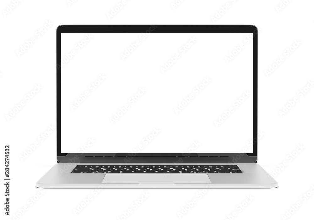 Isolated modern laptop mockup 3d rendering Isolated modern laptop mockup 3d rendering