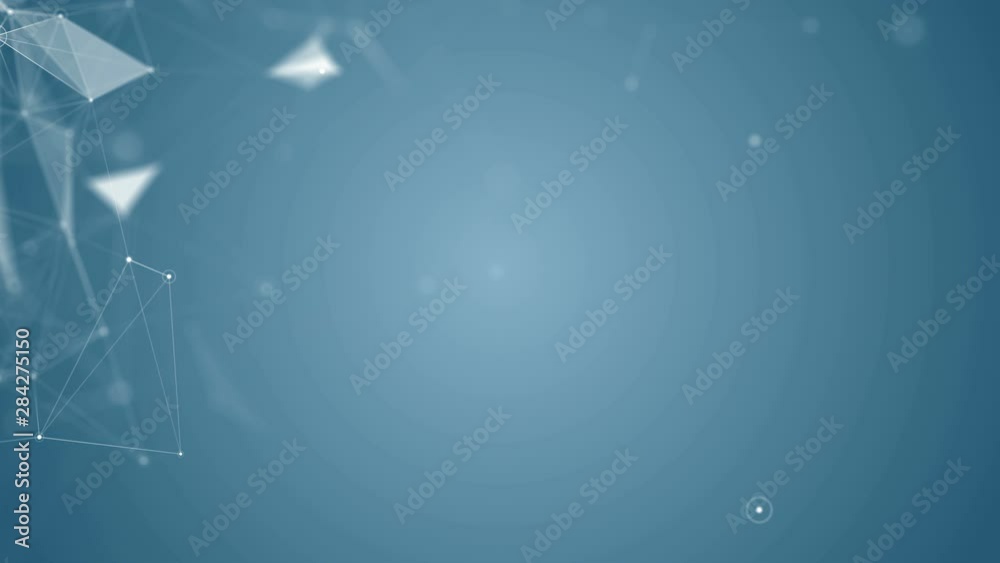 Magic blue neon light and curved lines plexus. Background for broadcast TV, films, exhibition and presentations about digital technologies, web communications, networks, social activity, media, big