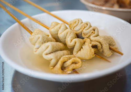 Korean odeng fish cake or Eomuk Guk is popular street foods style