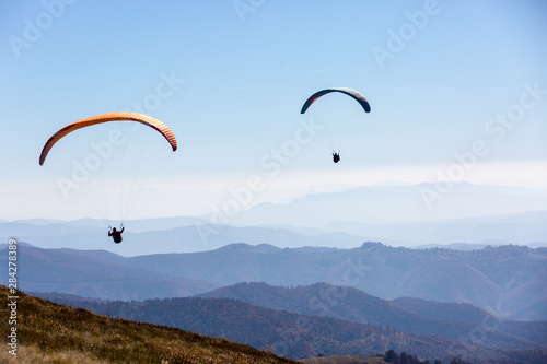 paraglider in sky