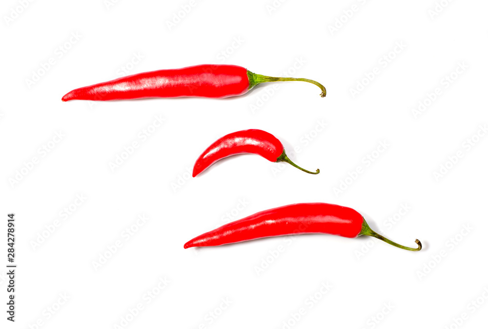 Red chili pepper isolated on a white background Red chili pepper isolated on a white background