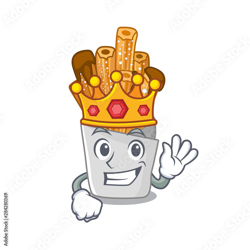 King churros in the wooden character jar