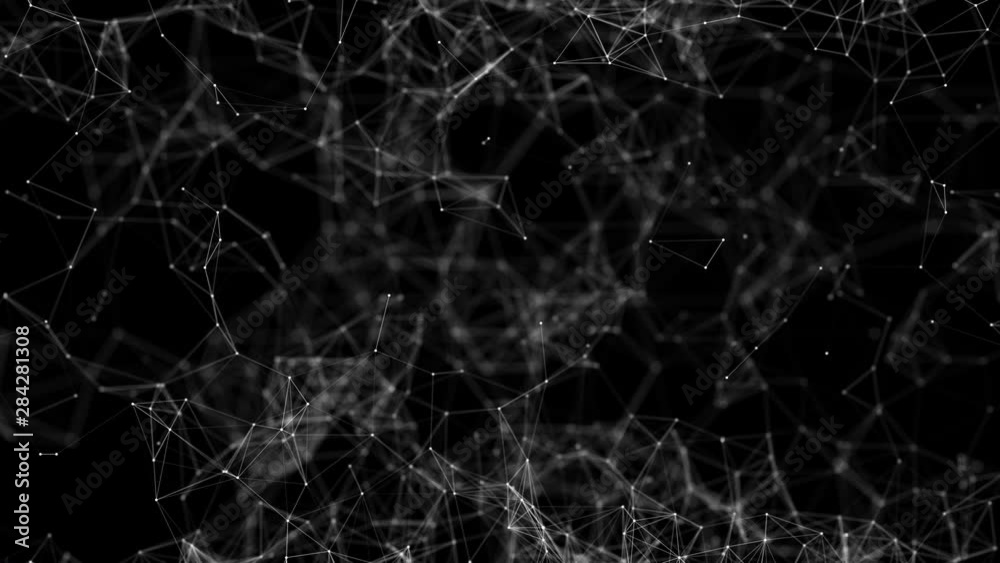 Dark background, rotating flickering white light mesh cloud of connections. Connection structure. Futuristic background. Dark background, rotating flickering white light mesh cloud of connections. Connection structure. Futuristic background.