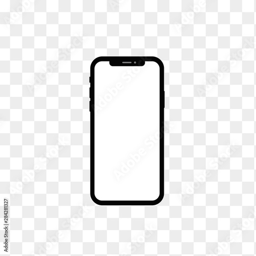 Obraz na płótnie phone front isolated on white background
