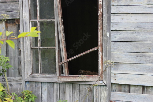 Old broken window