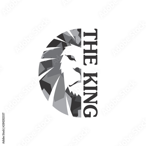 king lion endangered species logo sign vector