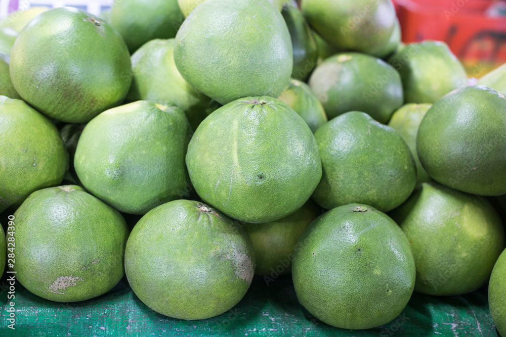 Fresh sweet pomelo green grapefruit tropical fruit