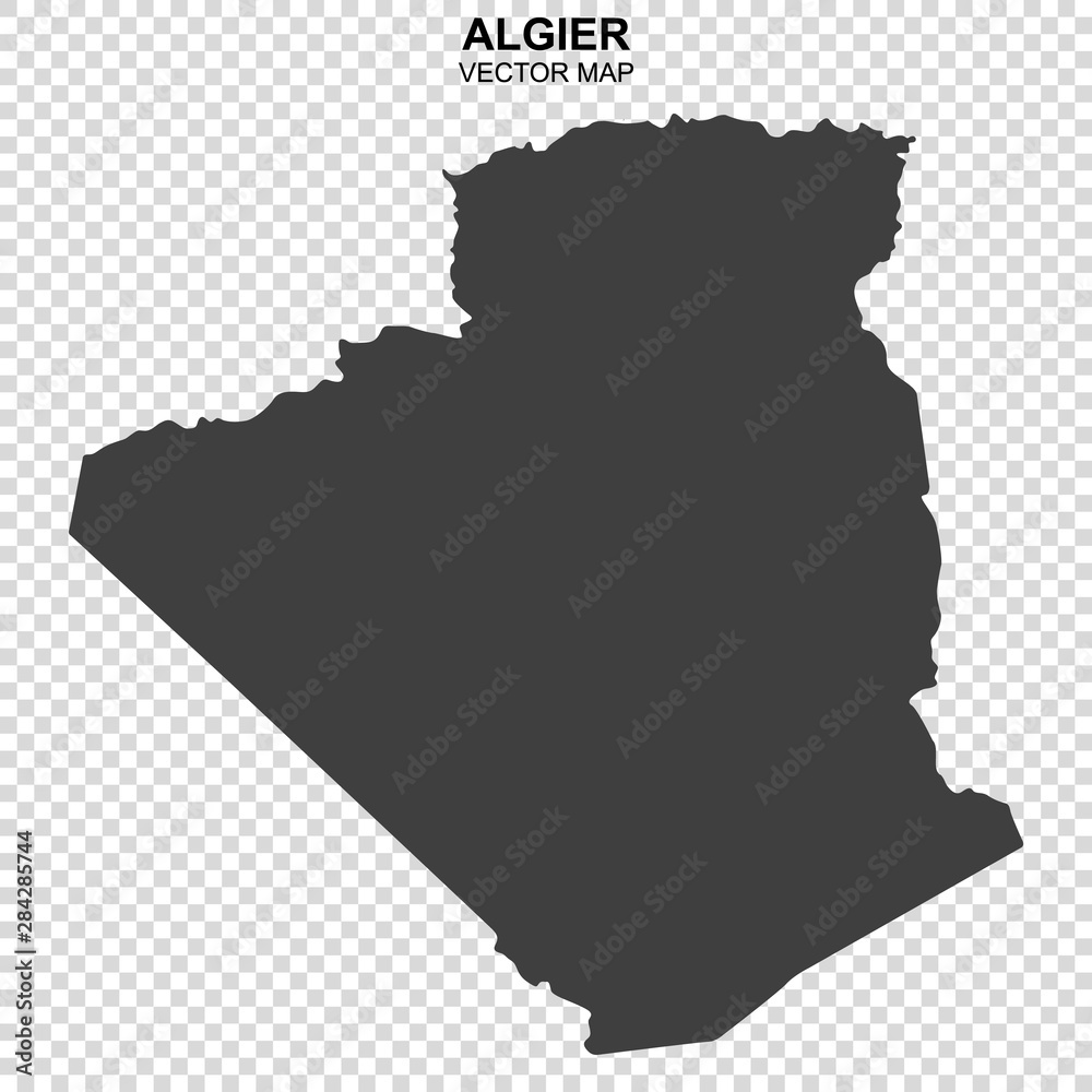 vector map of Algier on transparent background