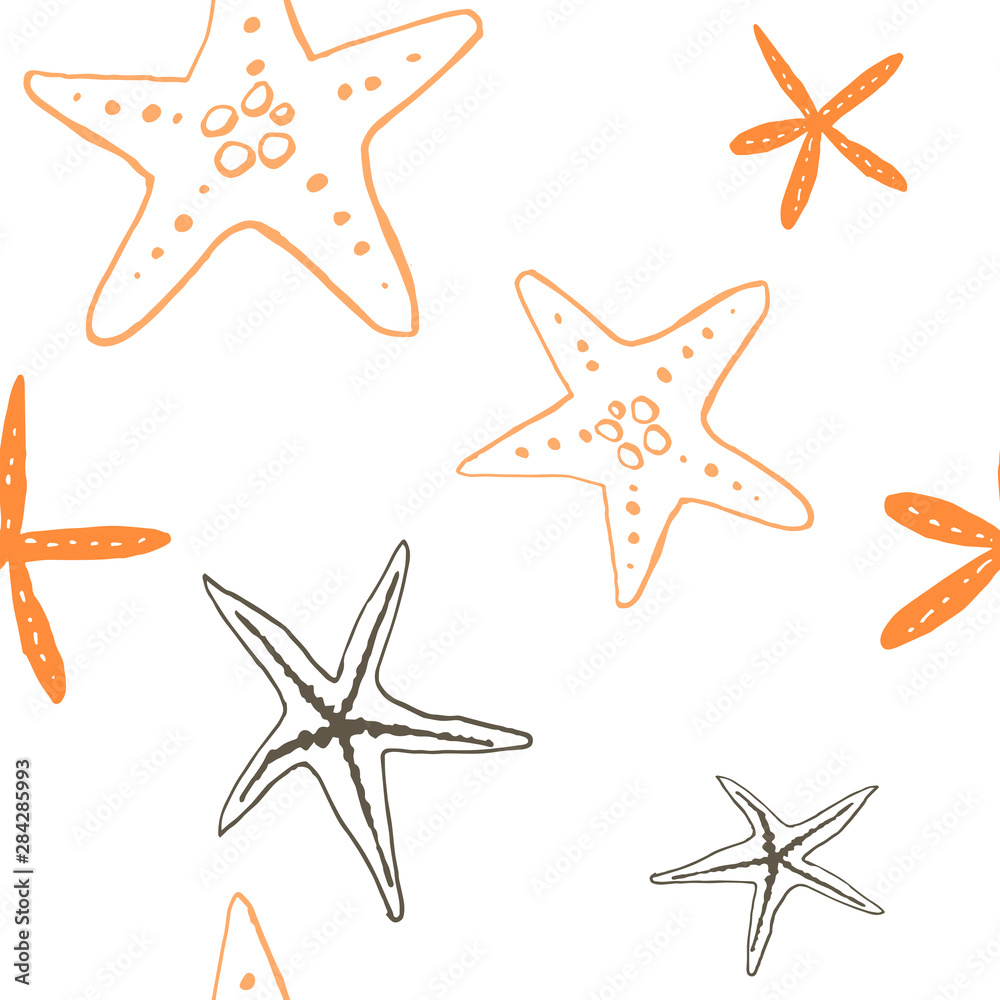 Collection of sea shell ink doodles on white backdrop. Seamless pattern. Endless texture. Can be used for printed materials. Underwater holiday background. Hand drawn design elements. Sea life print. Collection of sea shell ink doodles on white backdrop. Seamless pattern. Endless texture. Can be used for printed materials. Underwater holiday background. Hand drawn design elements. Sea life print.