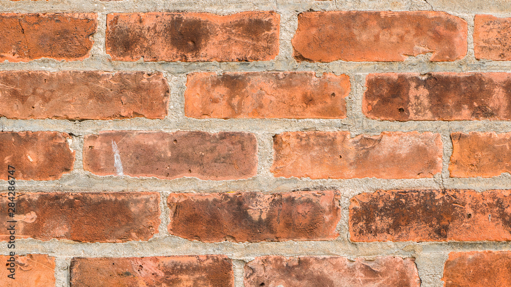Red brick texture, wall of a typical brick building in usa Red brick texture, wall of a typical brick building in usa
