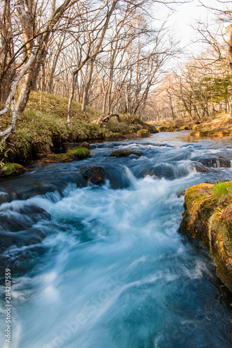 Autumn Colors and Ryuzu waterfall ( Dragon Head Waterfall ) in Nikko national park, Nikko Tochigi, Japan （Senjogahara plateau）